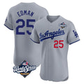 harde LA.Dodgers #25 Tommy Edman Player Gray World Series Limited Elite Home Stitched Jerseys