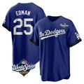 harde LA.Dodgers #25 Tommy Edman Player Royal World Series City Connect Home Game Stitched Jerseys