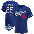 harde LA.Dodgers #25 Tommy Edman Player Royal World Series Meet Limited Elite Home Stitched Jerseys
