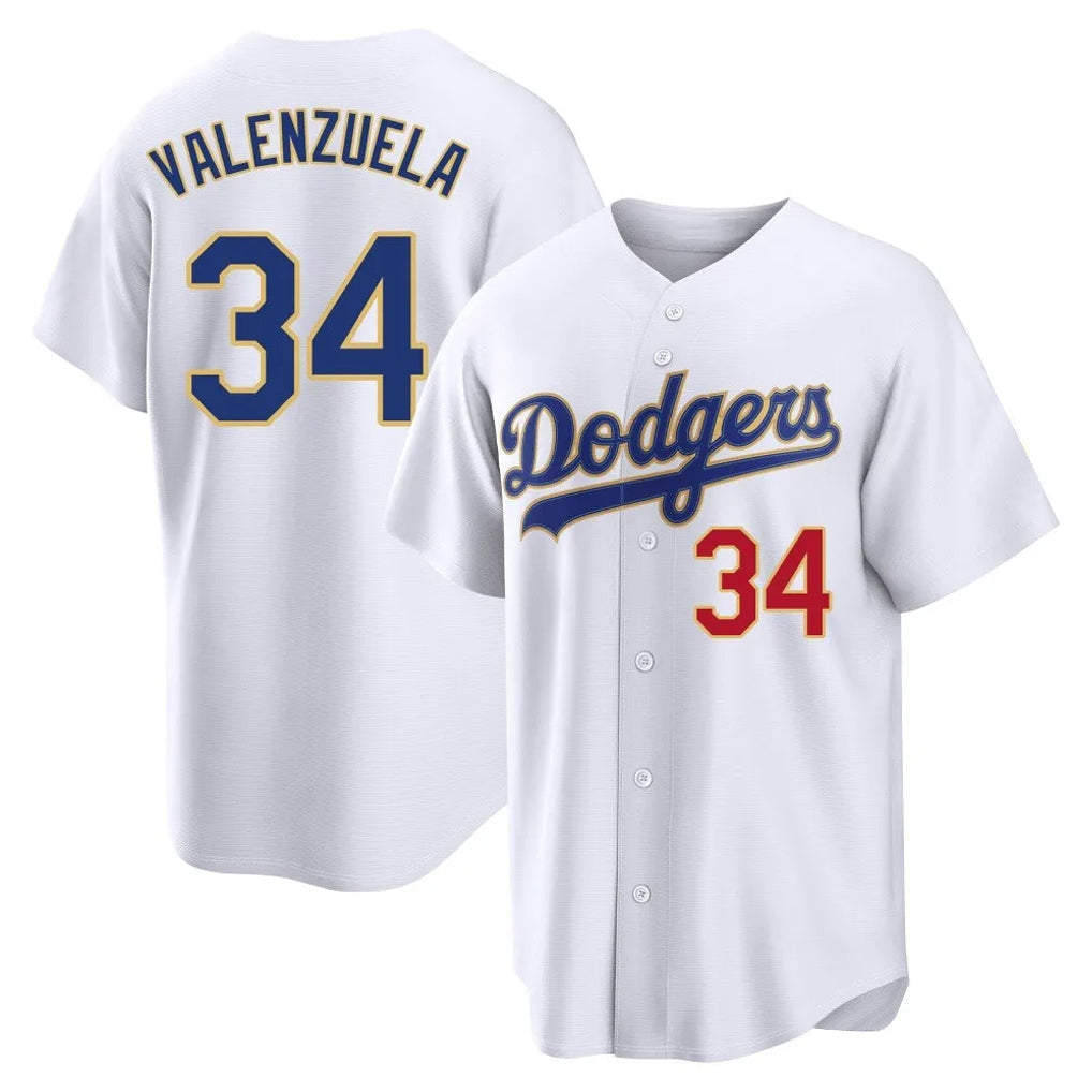 harde LA.Dodgers #34 Fernando Valenzuela Player Gold White 2026 Collection Stadium Limited Stitched Jerseys