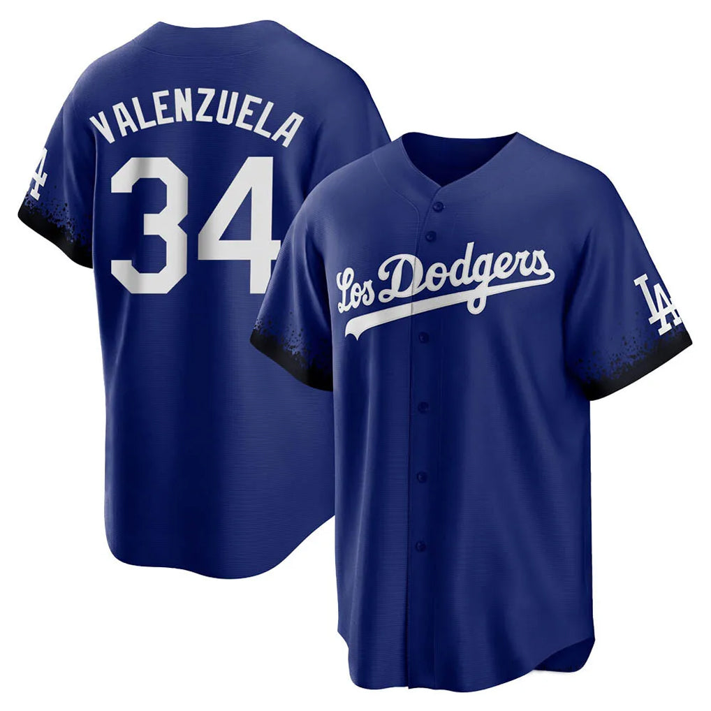 harde LA.Dodgers #34 Fernando Valenzuela Player Royal City Connect Home Game Stitched Jerseys