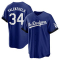 harde LA.Dodgers #34 Fernando Valenzuela Player Royal City Connect Home Game Stitched Jerseys