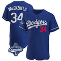 harde LA.Dodgers #34 Fernando Valenzuela Player Royal World Series Meet Limited Elite Home Stitched Jerseys