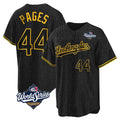 harde LA.Dodgers #44 Andy Pages Player Black Gold World Series Limited Home Stitched Jerseys
