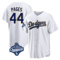 harde LA.Dodgers #44 Andy Pages Player Gold White World Series Meet 2026 Collection Stadium Game Stitched Jerseys