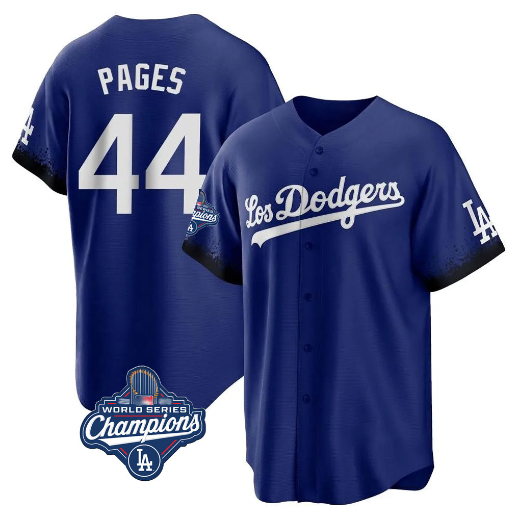 harde LA.Dodgers #44 Andy Pages Player Royal World Series Meet City Connect Home Game Stitched Jerseys