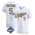 harde LA.Dodgers #5 Freddie Freeman Player White World Series Meet Limited Elite Home Stitched Jerseys