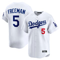 harde LA.Dodgers #5 Freddie Freeman Player White Limited Home Stitched Jerseys