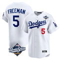 harde LA.Dodgers #5 Freddie Freeman Player White World Series Limited Home Stitched Jerseys