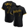 harde LA.Dodgers #7 Blake Snell Player Black Snake Skin City Limited Elite Home Stitched Jerseys