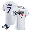 harde LA.Dodgers #7 Blake Snell Player Gold White 2026 Collection Stadium Limited Elite World Series Stitched Jerseys