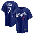harde LA.Dodgers #7 Blake Snell Player Royal Game Home Stitched Jerseys