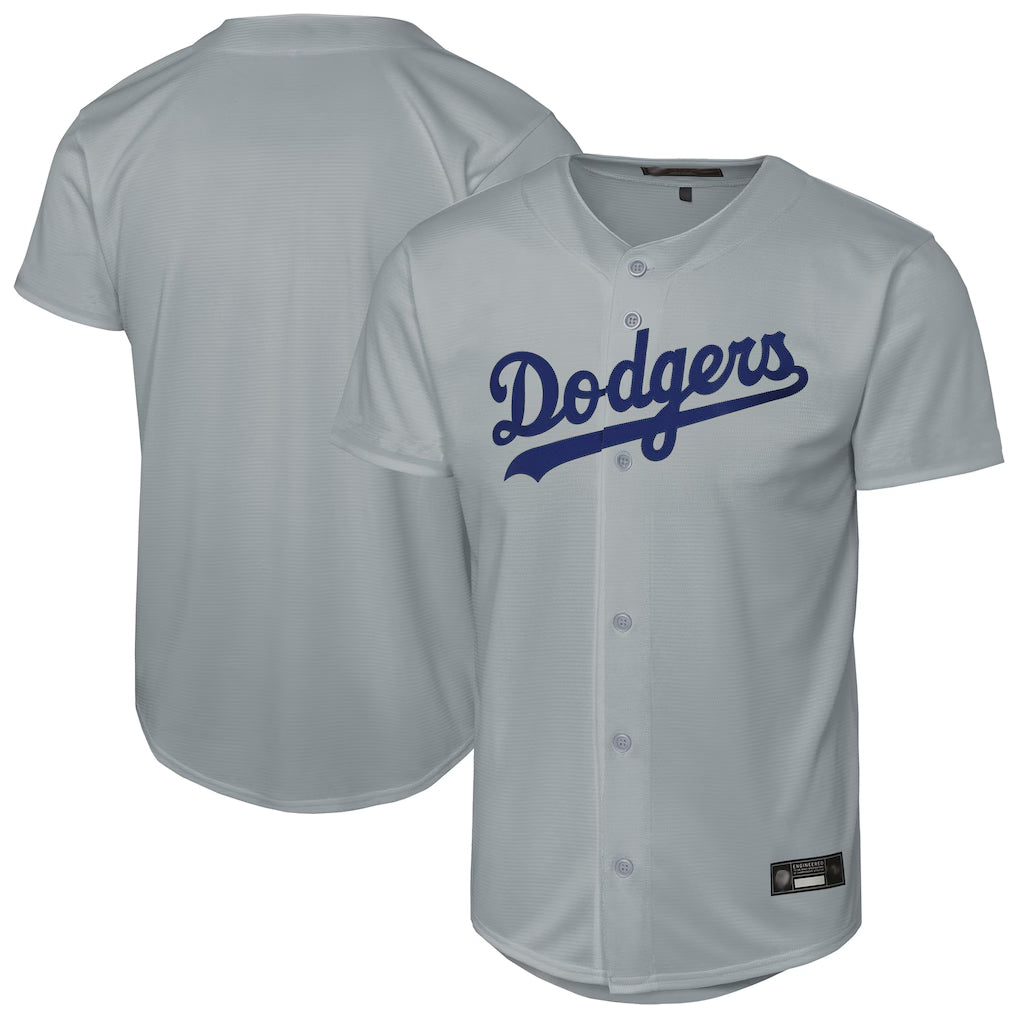 harde LA.Dodgers Blank Player Gray Game Stitched Jerseys