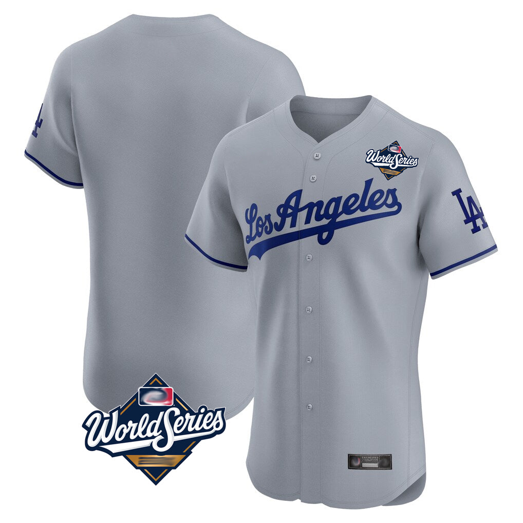 harde LA.Dodgers Blank Player Gray Limited Elite Home World Series Stitched Jerseys