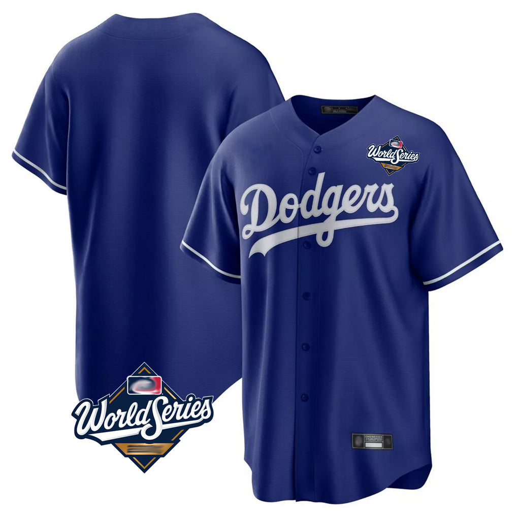 harde LA.Dodgers Blank Player Royal Game Home World Series Stitched Jerseys