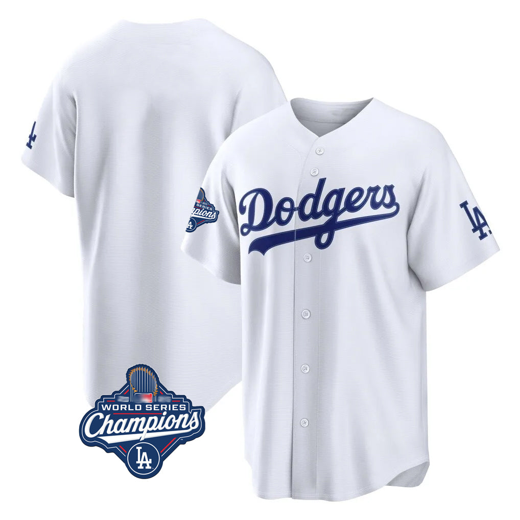 harde LA.Dodgers Blank Player White Home Game World Series Meet Stitched Jerseys