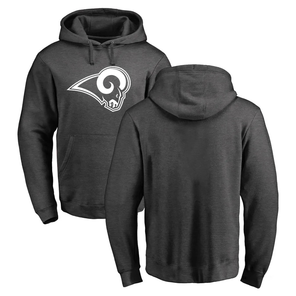 harde LA.Rams #0 Byron Young Player Gray Pullover Hoodie Limited Game Stitched Jerseys