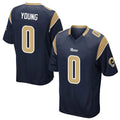 harde LA.Rams #0 Byron Young Player Navy Home Game Stitched Jerseys