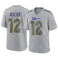 harde LA.Rams #12 Puka Nacua Player Gray Atmosphere Fashion Game Stitched Jerseys