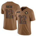 harde LA.Rams #12 Puka Nacua Player Limited Brown Salute To Service Stitched Jerseys