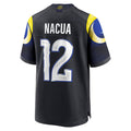 harde LA.Rams #12 Puka Nacua Player Midnight Blue Rivalries Collection Game Stitched Jersey