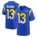 harde LA.Rams #13 Kurt Warner Player Royal Retired Limited Stitched Jerseys