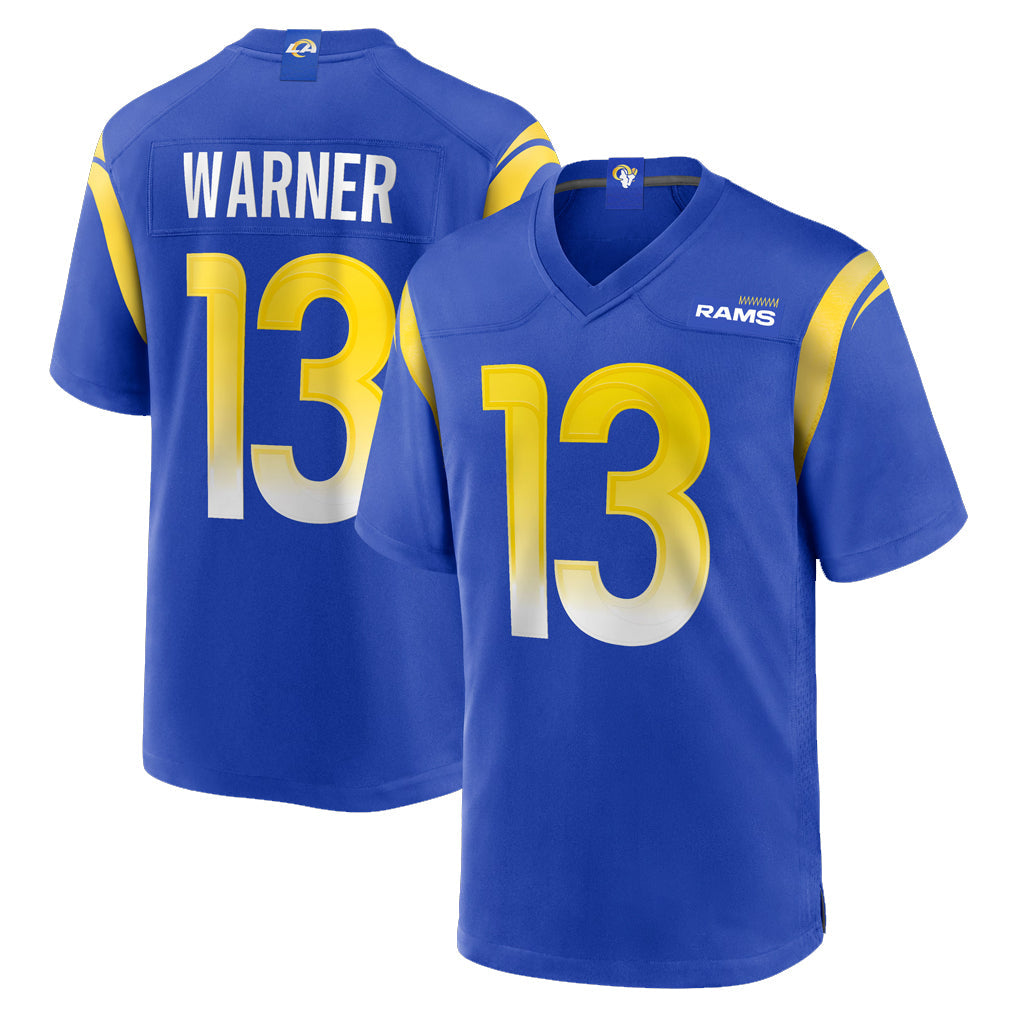 harde LA.Rams #13 Kurt Warner Player Royal Retired Limited Stitched Jerseys