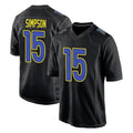 harde LA.Rams #15 Ty Simpson Player Black Fashion Limited Home Game Stitched Jerseys