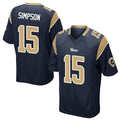 harde LA.Rams #15 Ty Simpson Player Navy Home Game Stitched Jerseys