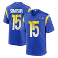 harde LA.Rams #15 Ty Simpson Player Royal Home Game Stitched Jerseys