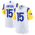harde LA.Rams #15 Ty Simpson Player White Limited Home Game Stitched Jerseys