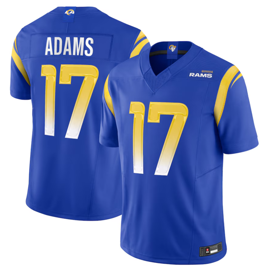 harde LA.Rams #17 Davante Adams Player Royal Vapor F.U.S.E. Limited Stitched Jerseys