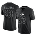 harde LA.Rams #23 Kyren Williams Player Black RFLCTV Limited Stitched Jerseys