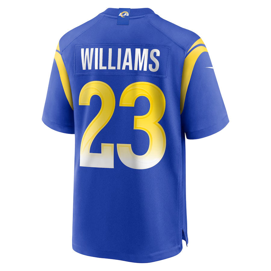 harde LA.Rams #23 Kyren Williams Player Royal Home Game Stitched Jerseys