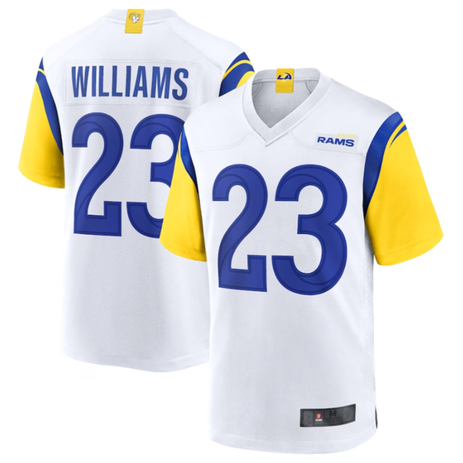 harde LA.Rams #23 Kyren Williams White Game Jersey American Stitched Jerseys