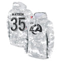 harde LA.Rams #35 Jaylen Watson Player Arctic Camo Salute to Service Hoodies Limited Game Stitched Jerseys