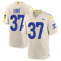 harde LA.Rams #37 Quentin Lake Player Bone Home Game Stitched Jerseys
