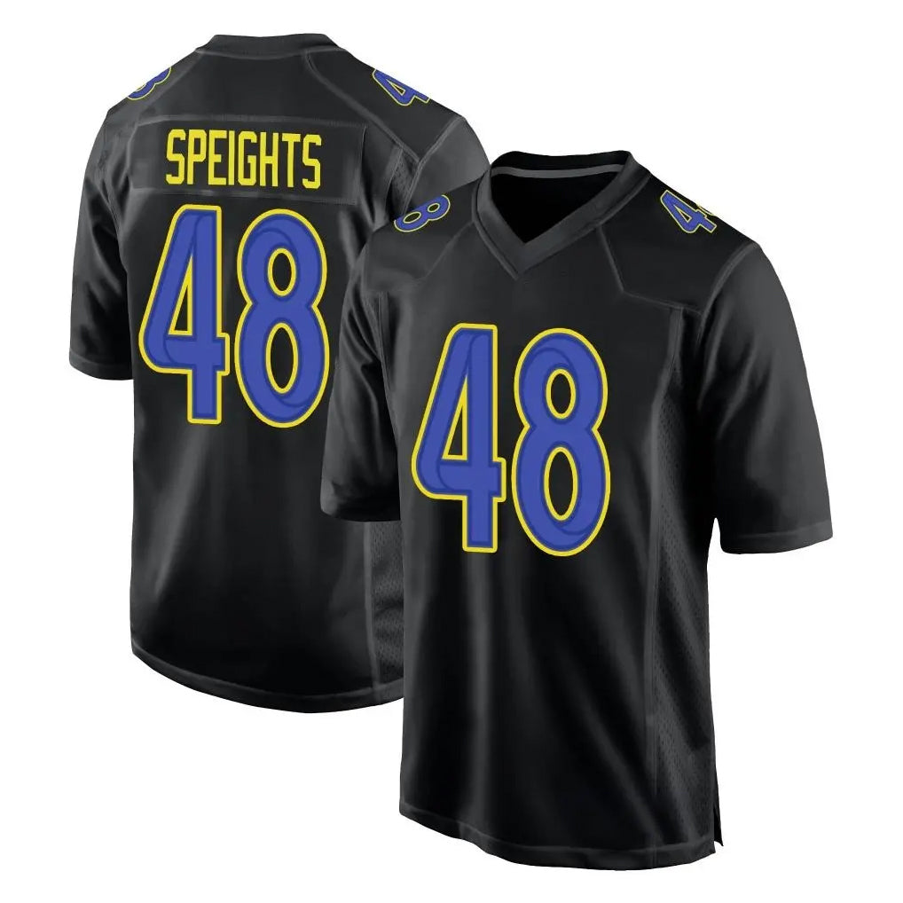 harde LA.Rams #48 Omar Speights Player Black Fashion Limited Home Game Stitched Jerseys