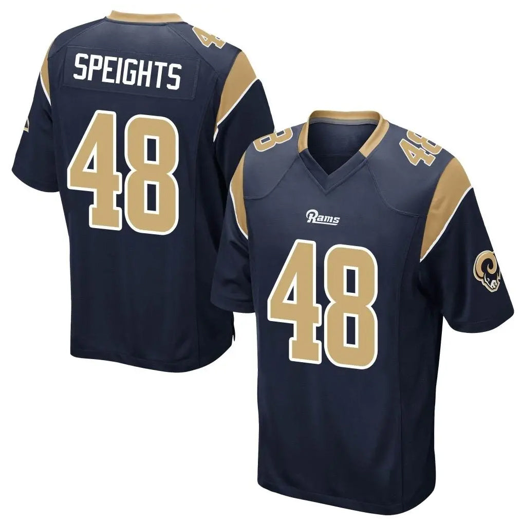 harde LA.Rams #48 Omar Speights Player Navy Home Game Stitched Jerseys