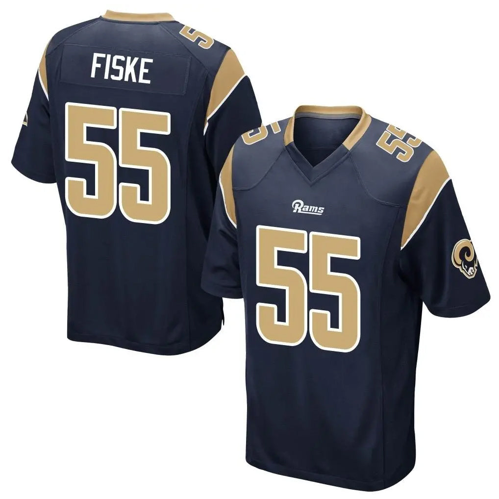harde LA.Rams #55 Braden Fiske Player Navy Home Game Stitched Jerseys