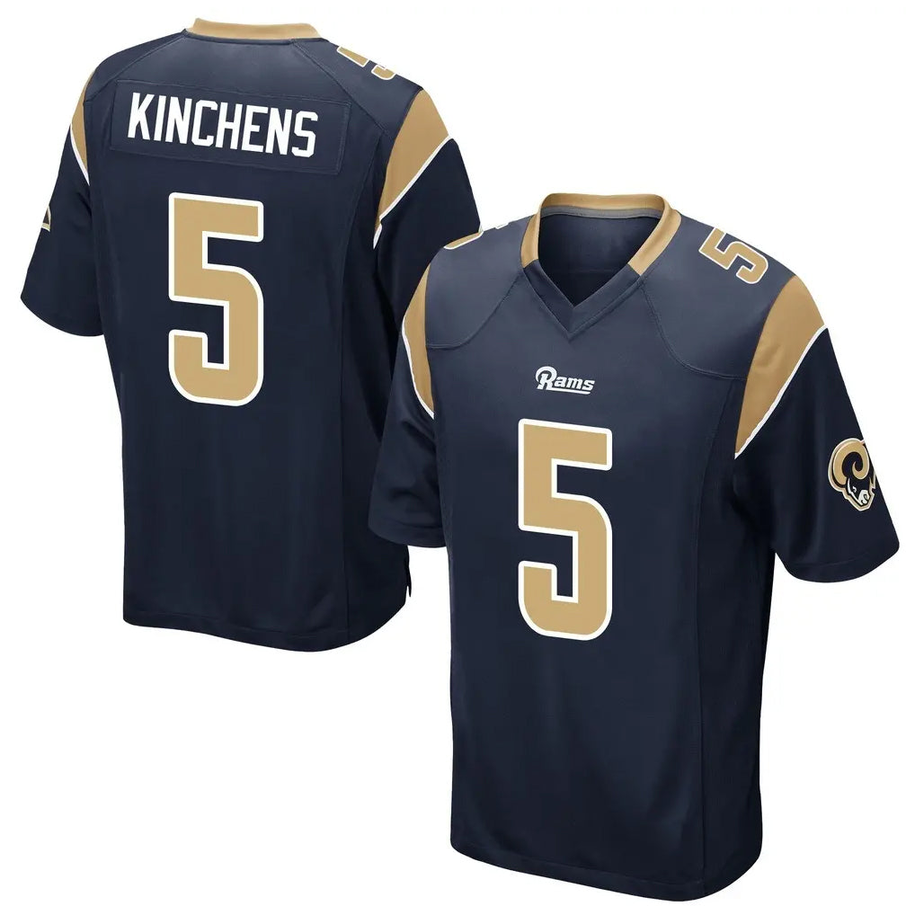 harde LA.Rams #5 Kamren Kinchens Player Navy Home Game Stitched Jerseys