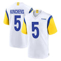 harde LA.Rams #5 Kamren Kinchens Player White Home Game Stitched Jerseys