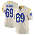 harde LA.Rams #69 Kevin Dotson Player Bone Limited Vapor Home Game Stitched Jerseys