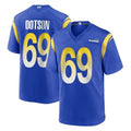 harde LA.Rams #69 Kevin Dotson Player Royal Home Game Stitched Jerseys