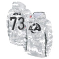 harde LA.Rams #73 Steve Avila Player Arctic Camo Salute to Service Hoodies Limited Game Stitched Jerseys