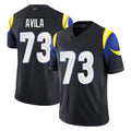 harde LA.Rams #73 Steve Avila Player Black Midnight Rivalries Collection Limited Home Game Stitched Jerseys