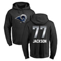 harde LA.Rams #77 Alaric Jackson Player Black Pullover Hoodie Limited Game Stitched Jerseys