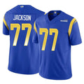 harde LA.Rams #77 Alaric Jackson Player Royal Limited Vapor F.U.S.E. Home Game Stitched Jerseys