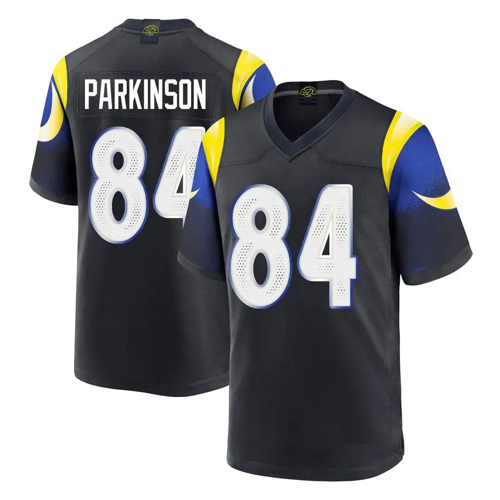 harde LA.Rams #84 Colby Parkinson Player Black Midnight Rivalries Collection Home Game Stitched Jerseys