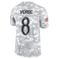 harde LA.Rams #8 Jared Verse Player Arctic Camo Salute to Service Limited Stitched Jerseys